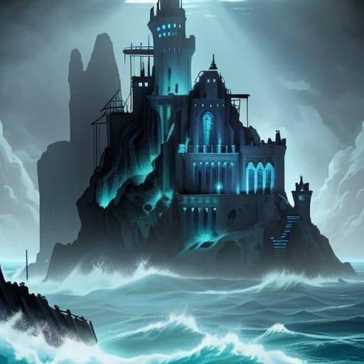 Atlantis: Sunken City in Dramatic Digital Painting