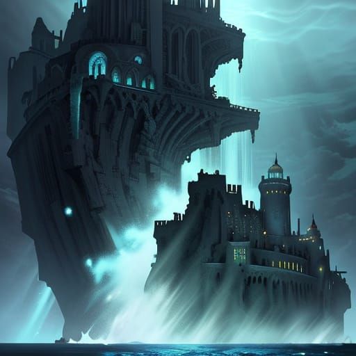Atlantis Sinking: A Dramatic Digital Matte Painting