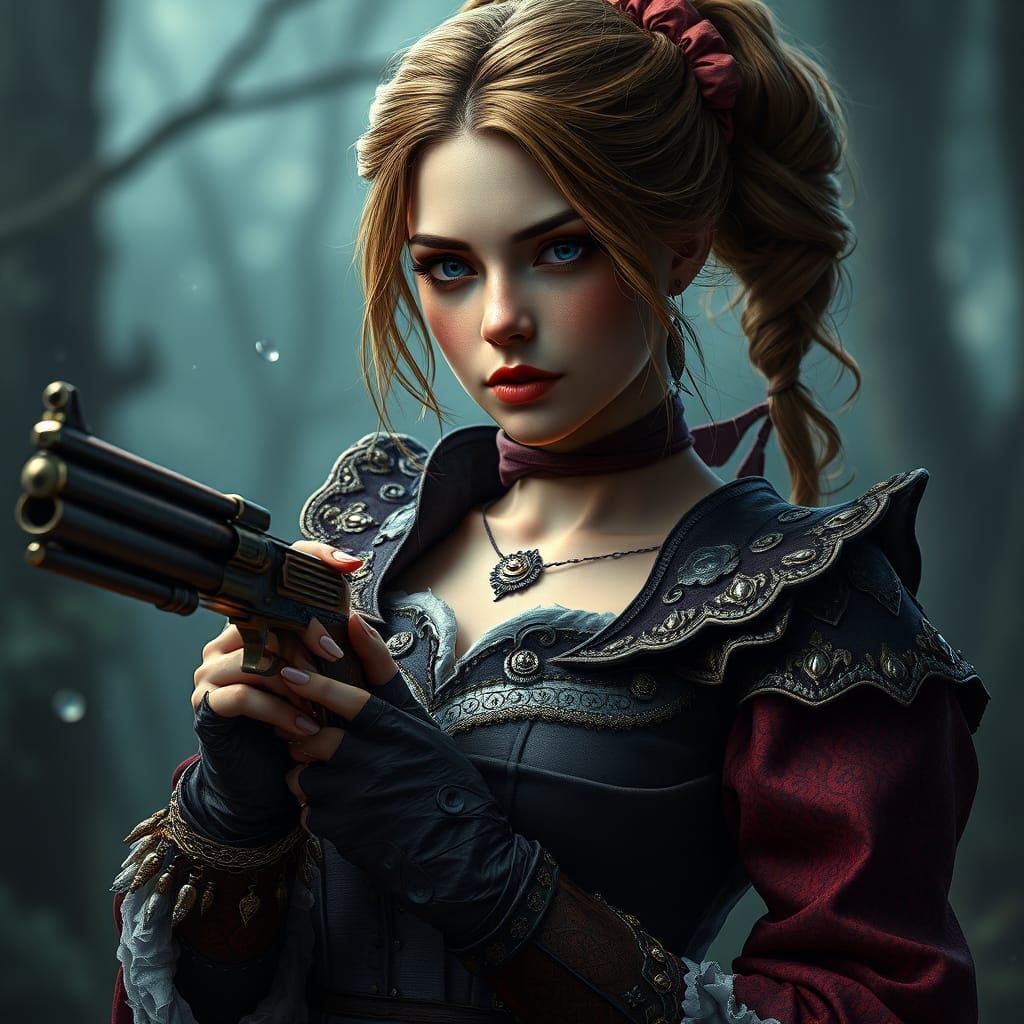 Steampunk Rebel in Victorian Attire