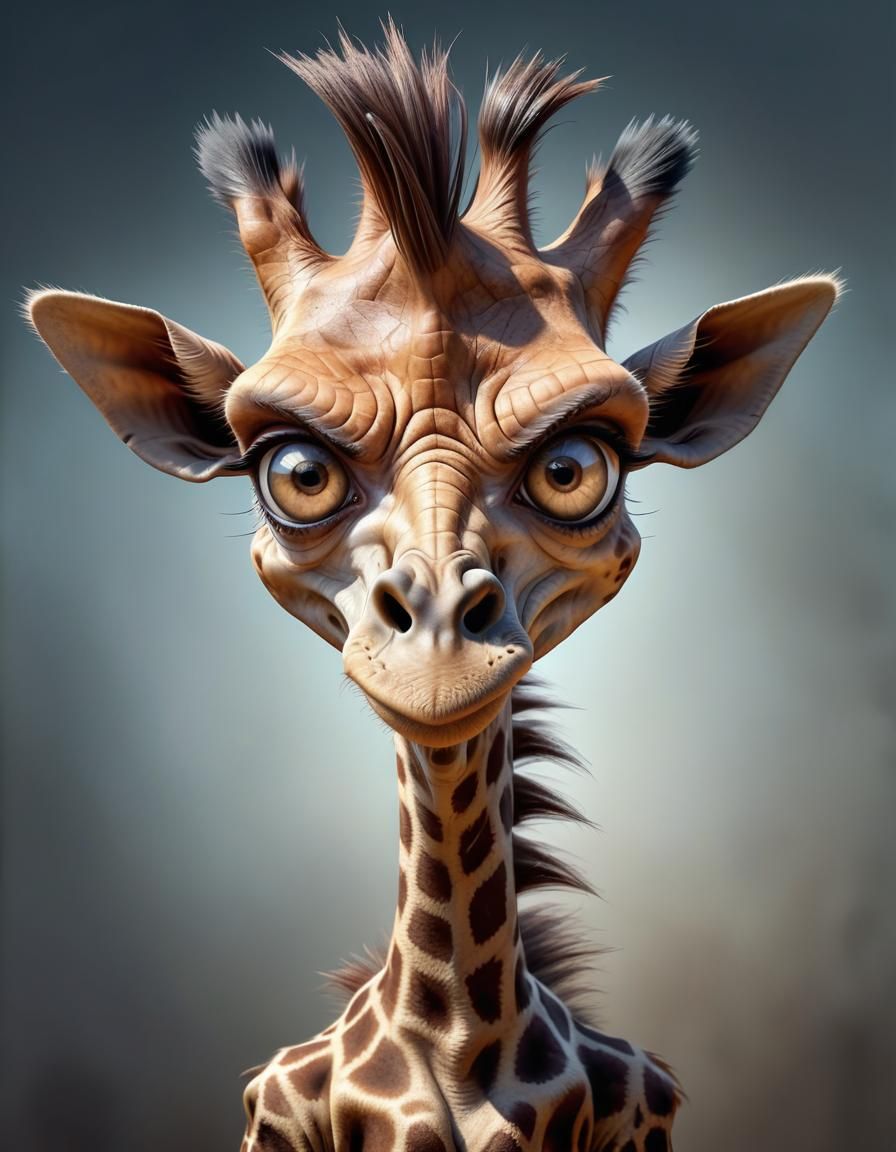 Old Crazy Angry Punk Giraffe