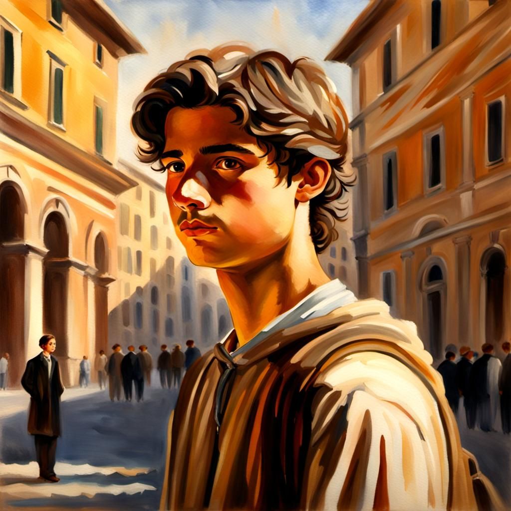 Italian Renaissance Student in Soft Focus