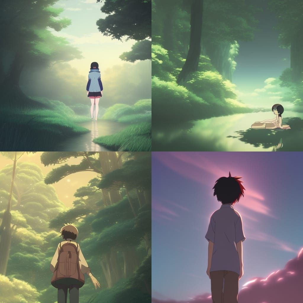 Anime Ghosting Key Visual: Ghibli and Shinkai Style