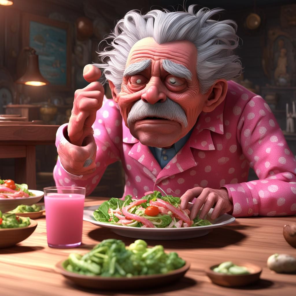 Whimsical Grotesque Man in 8K Cinematic Scene