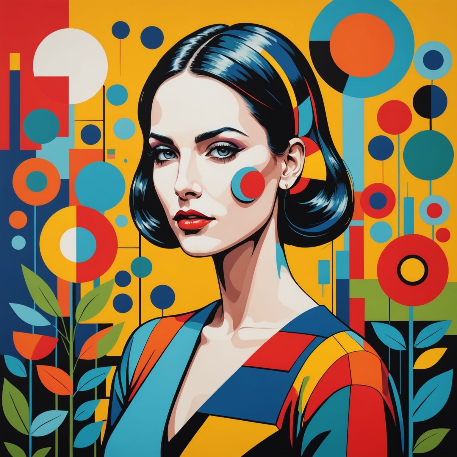 Gorgeous Woman in Vibrant Garden