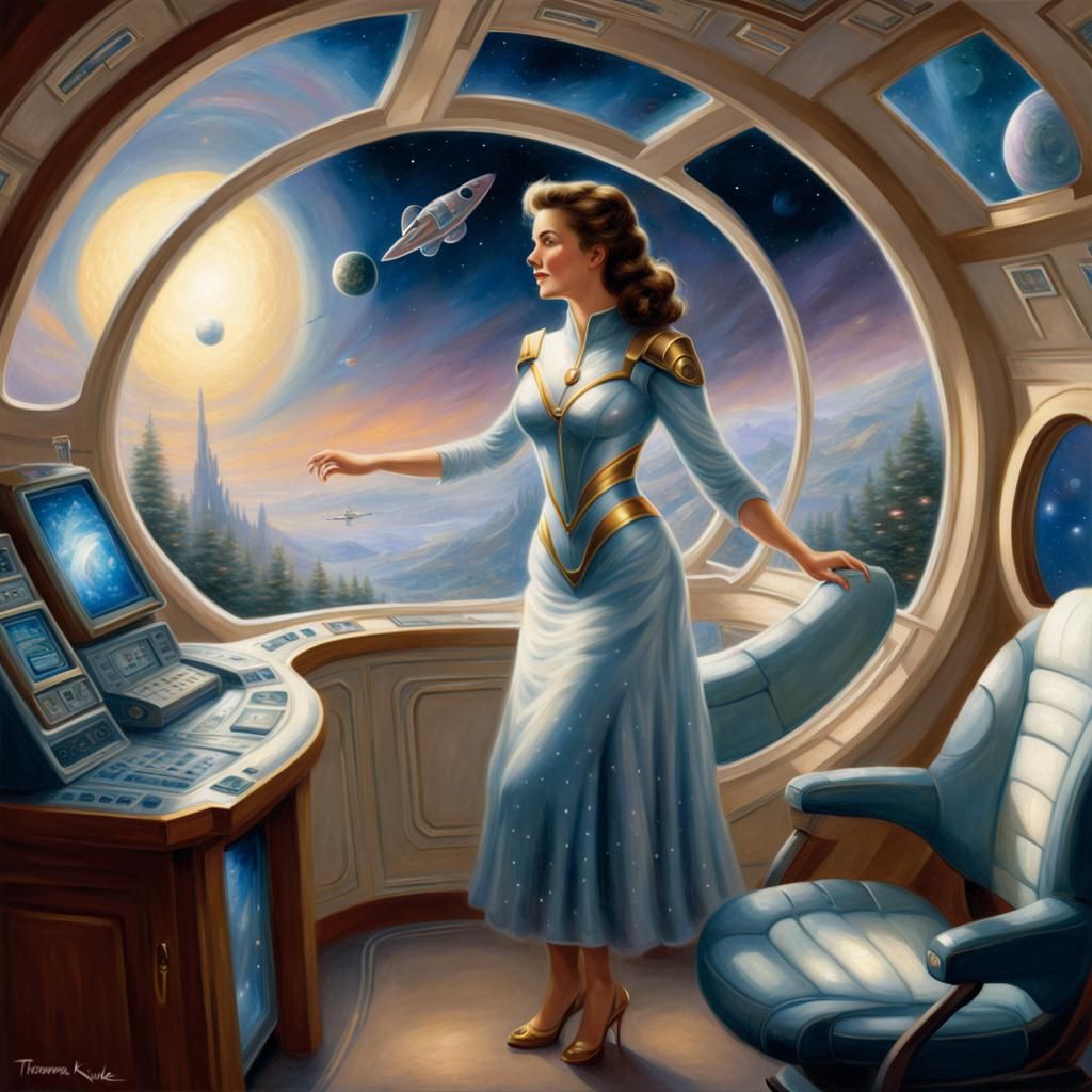 Cozy Space Odyssey in Whimsical Art