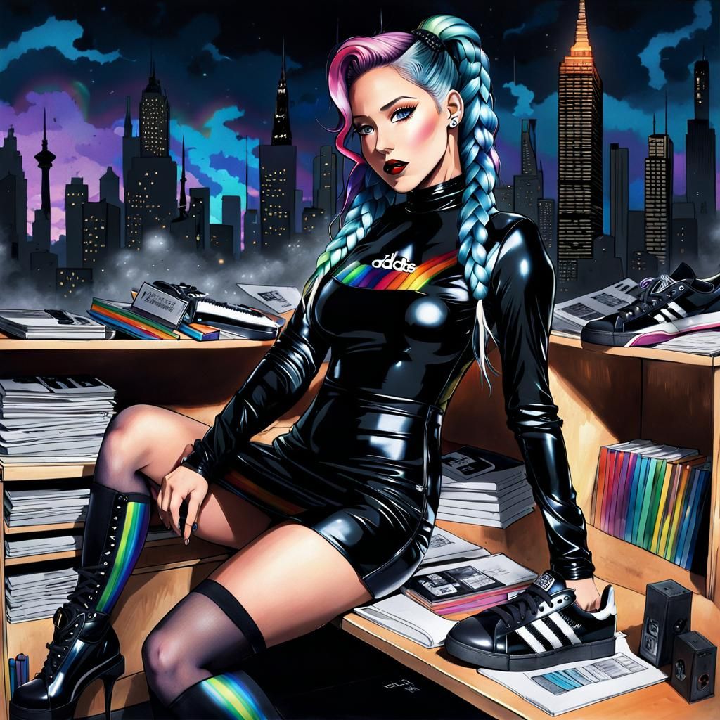 Headmistress in City Ruins: Anime Style