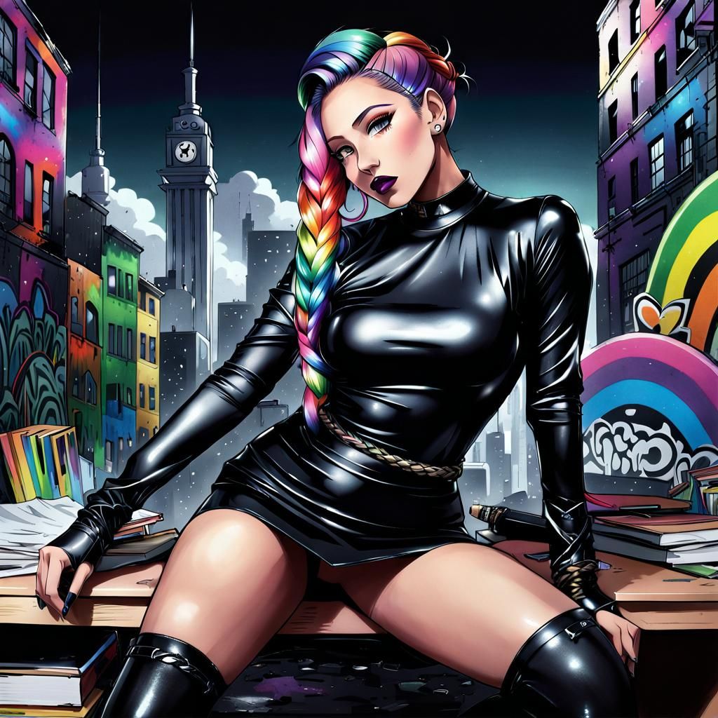 Headmistress in City Ruins: Manga Scan Style