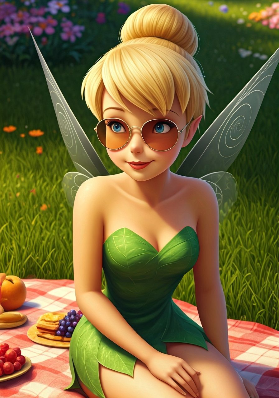 Tinkerbell's Picnic: A Photorealistic Pixar Masterpiece
