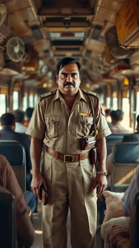 Indian Train Ticket Checker: Cinematic Portrait