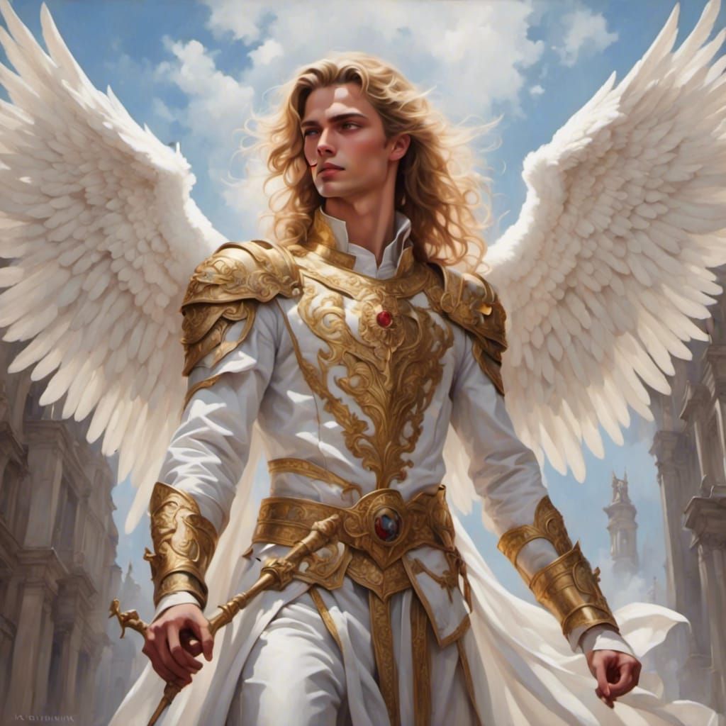 Male Angel in Ethereal Style