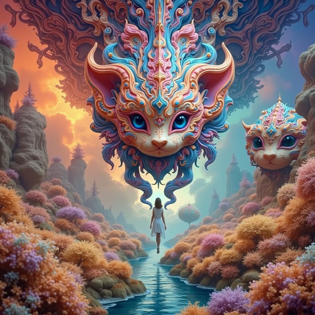 Ethereal Being's Sentience Revealed in Iridescent Explosion