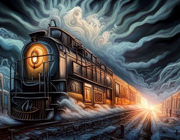 Mystical Soul Train Journey Through Dark Space