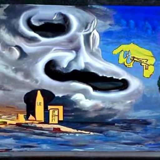 The Simpsons Homicide: Surreal Oil Painting