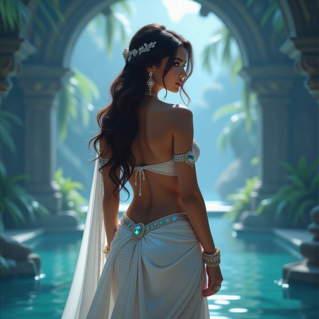 Gem Goddess Panoramic View in Digital Matte Painting