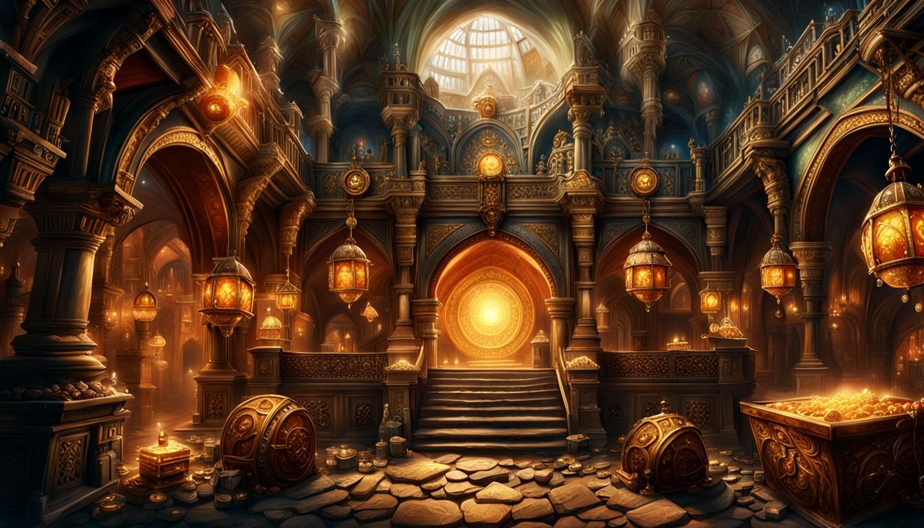 Dwarf in Vault Overflowing with Treasure