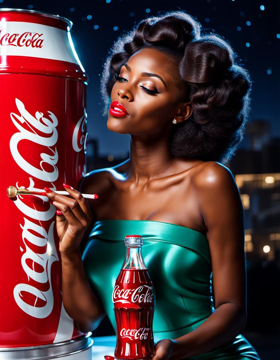 Gazed at the soda brand.