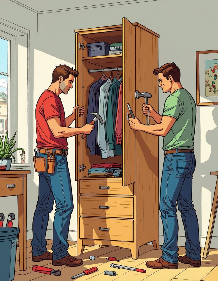 Assembling Wardrobe: Dynamic Comic Art Style