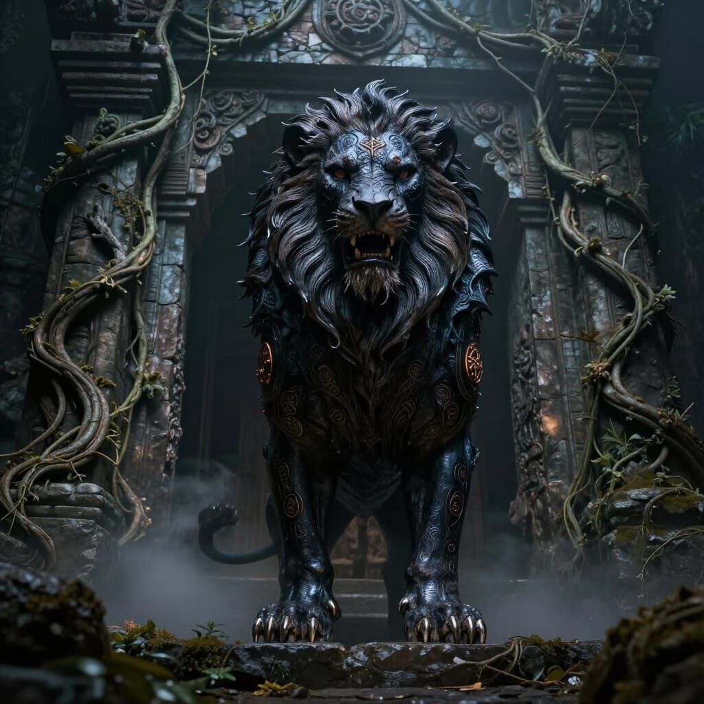 Demonic Lion Guardian of Hidden Temple
