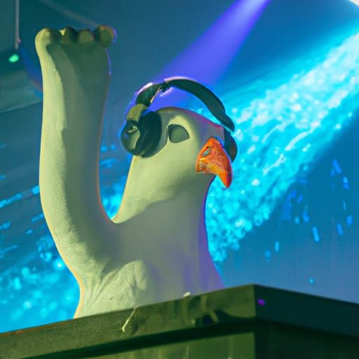 Seagull DJ Raves On Stage