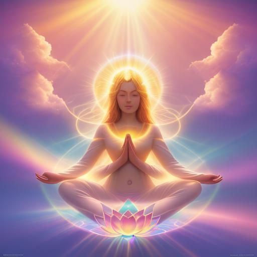 Psychedelic Lotus Optical Illusion in Astral Light