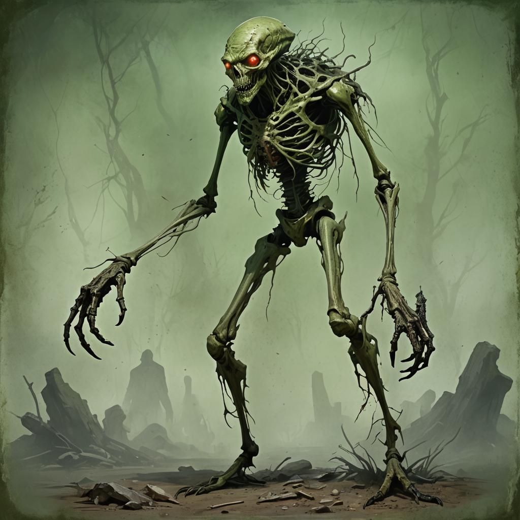 Gaunt Figure in Detailed Matte Painting