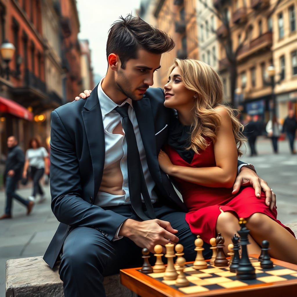 Chiseled Model Embraces Blonde in Impressionist-Inspired Phi...