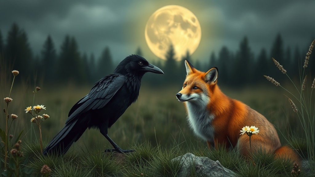 The Crow and the Fox: An AI Rendition
