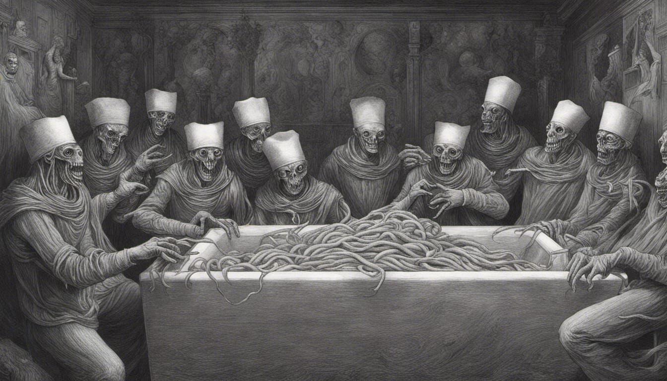 All the Morticians are excited about the Coffin full of Spaghetti