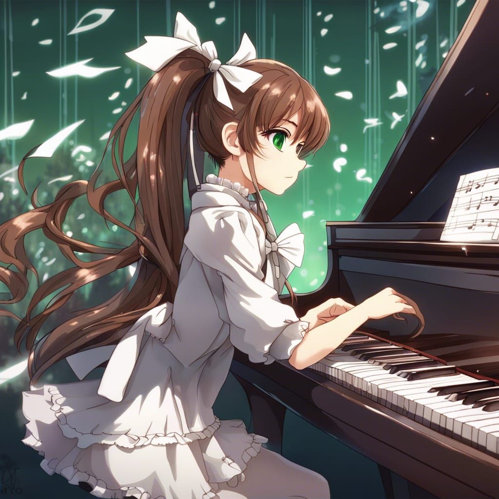 Monika Playing Piano
