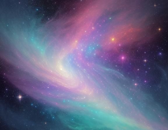 Surreal Celestial Beings in Swirling Galaxies