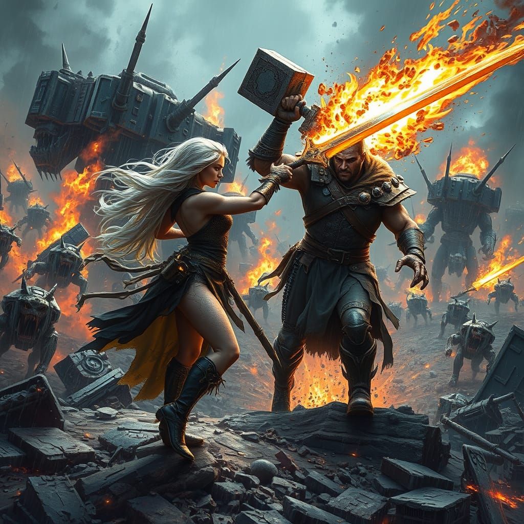 Warriors of a Fallen Age: Platinum Goddess and Titan Clash