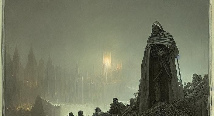 Horrific Moabite Horde in Dark Fantasy Style