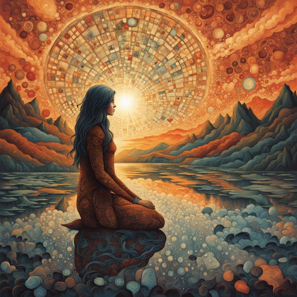 Cell-Woman: A Bio Art Digital Collage in 8K