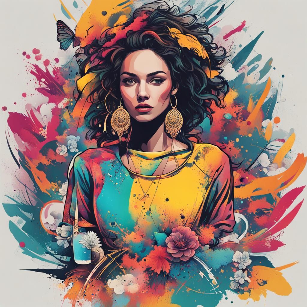 Visually Stunning T-Shirt Designs in Fantasy Art Style