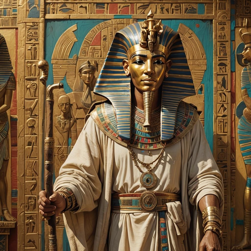 King Tut in Opulent Egyptian Concept Art