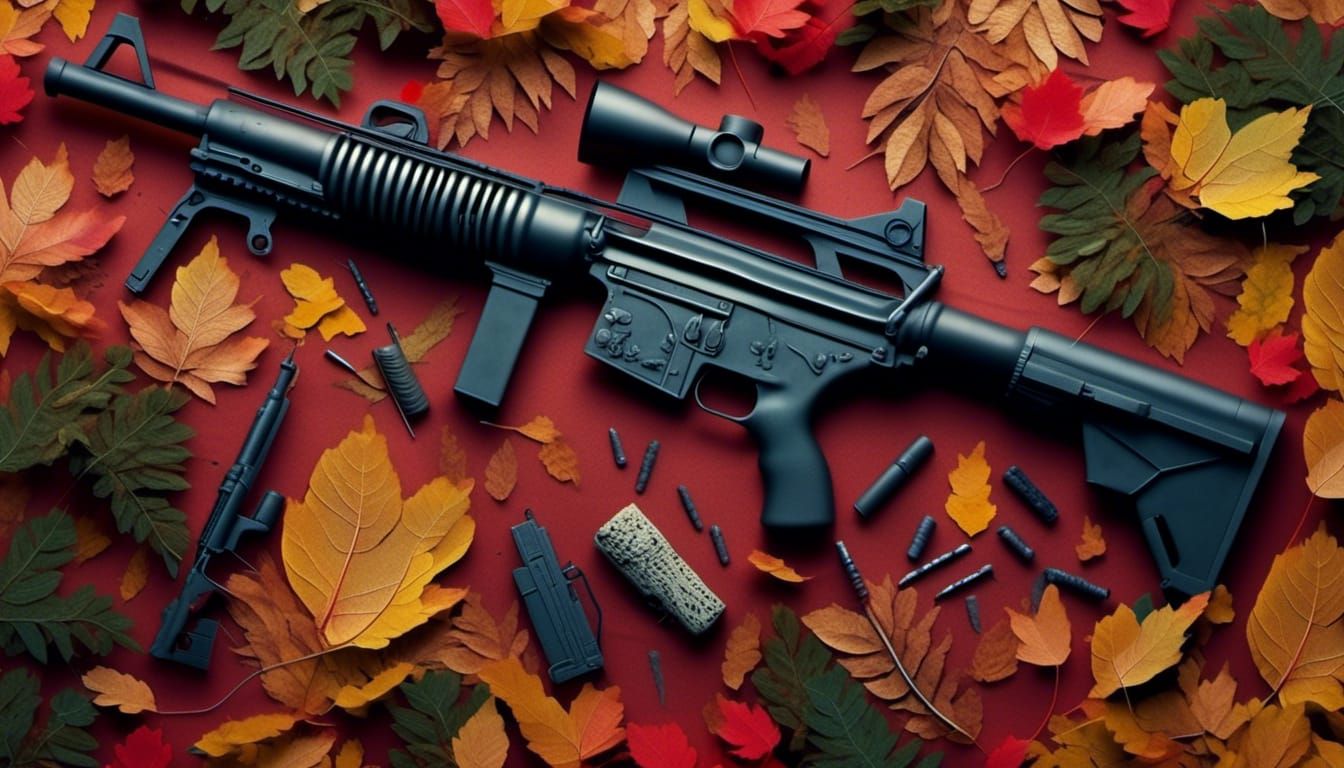 Rustic M16 with Snake and Apple