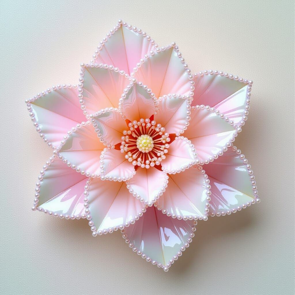 Pearl Flower in Japanese Pop Style
