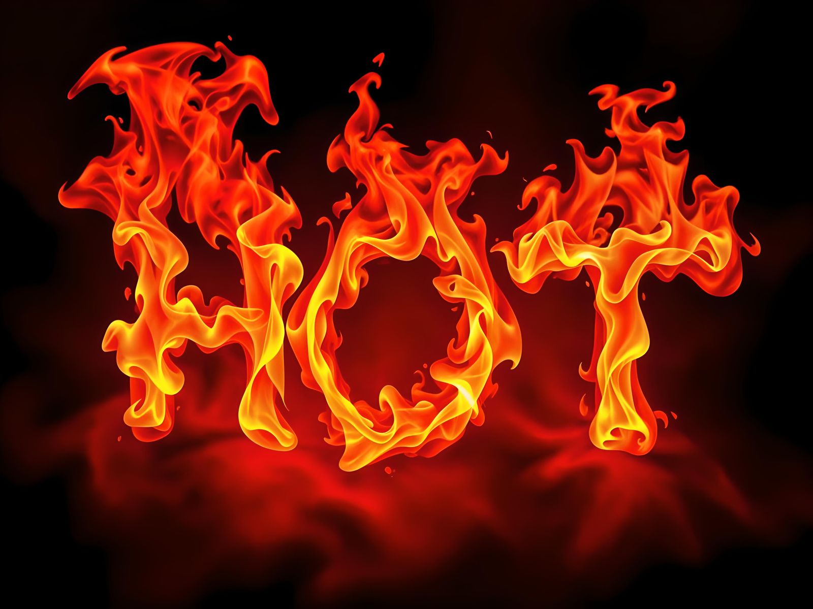 Heat Waves Form the Word HOT