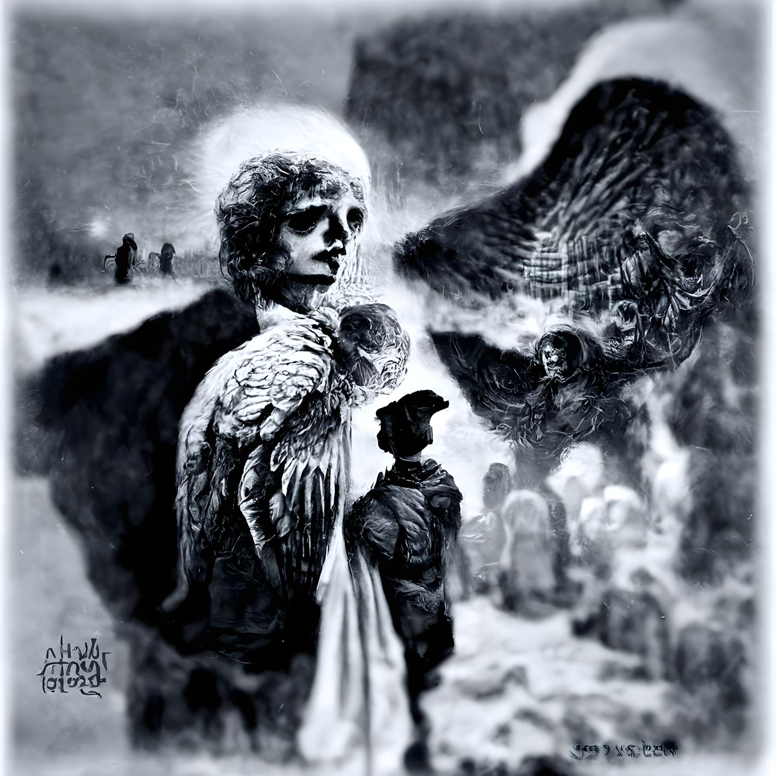Dead Angel: Horror Poster Art in Doré Style