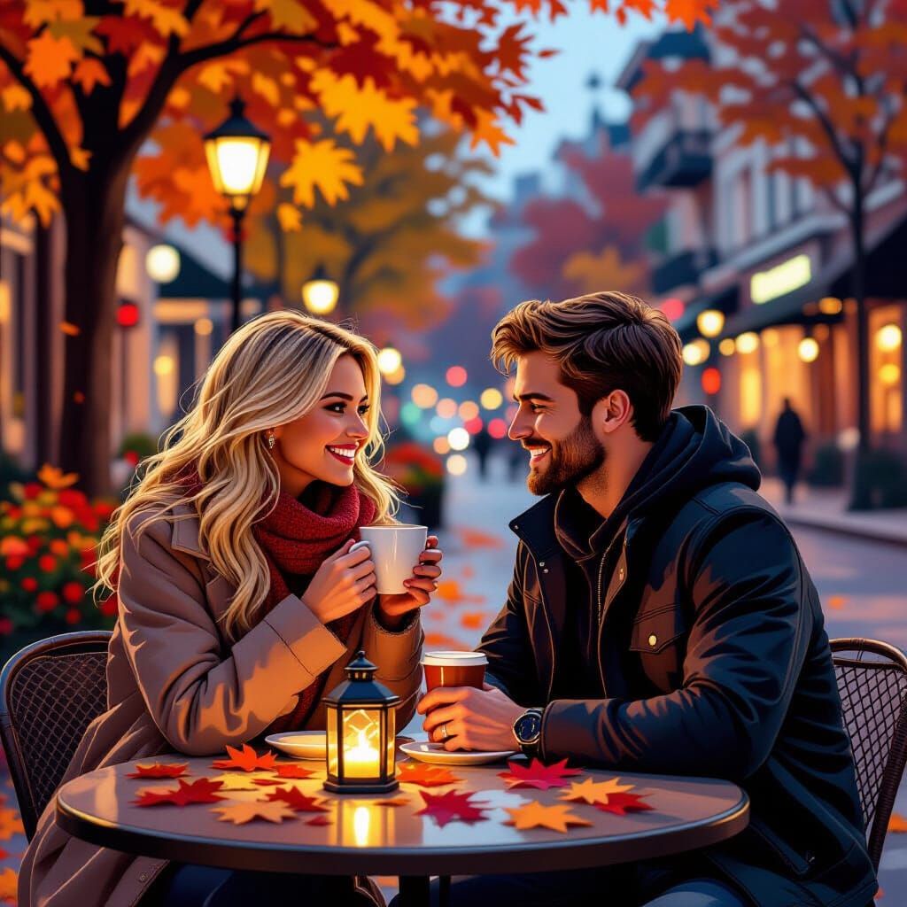 Romantic Autumn Cafe Date in GTA V Style