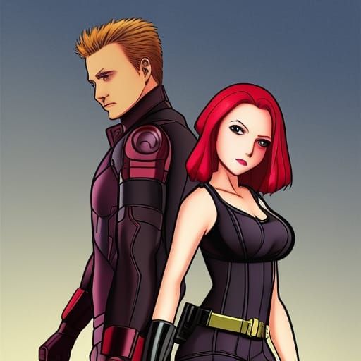 Natasha Romanoff and Clint Barton