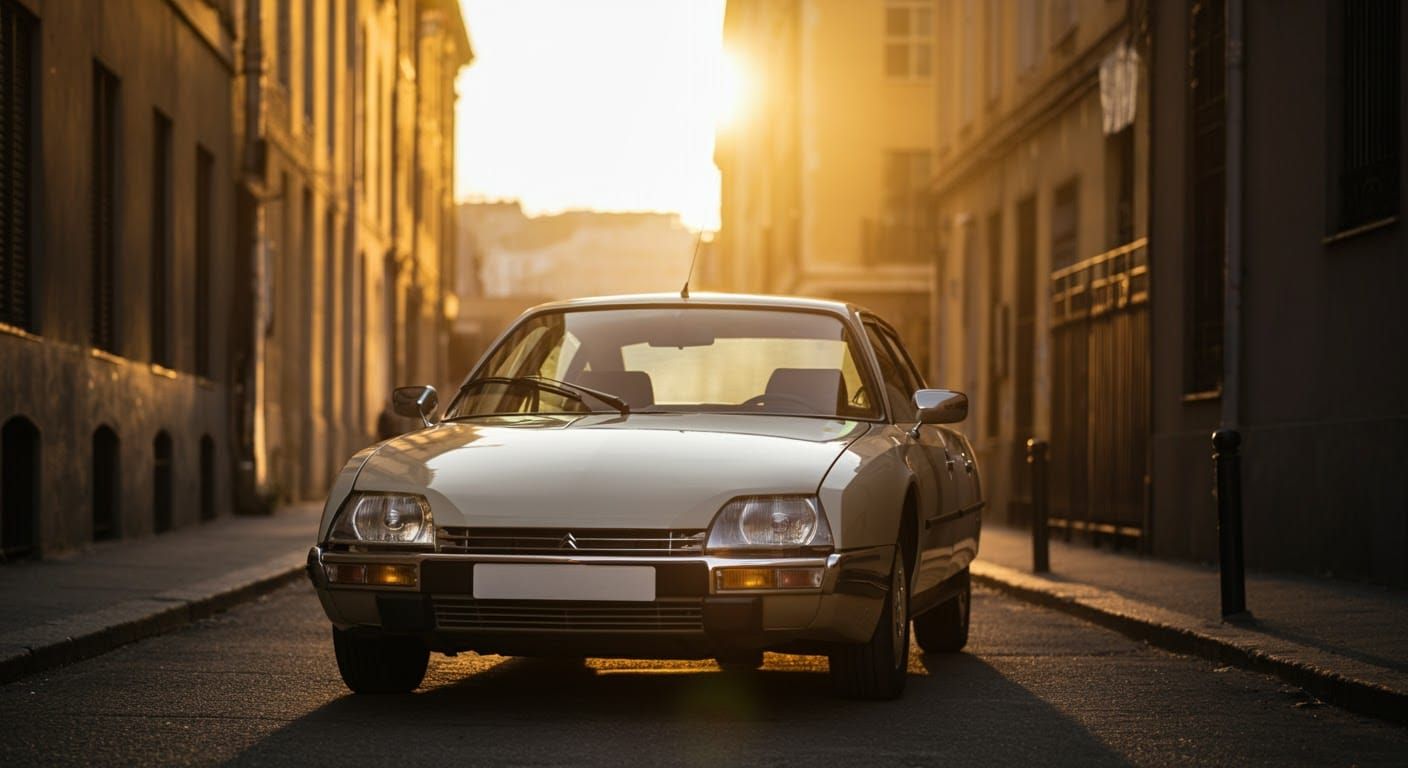 Citroen CX in Cityscape at Sunrise: Professional Photography