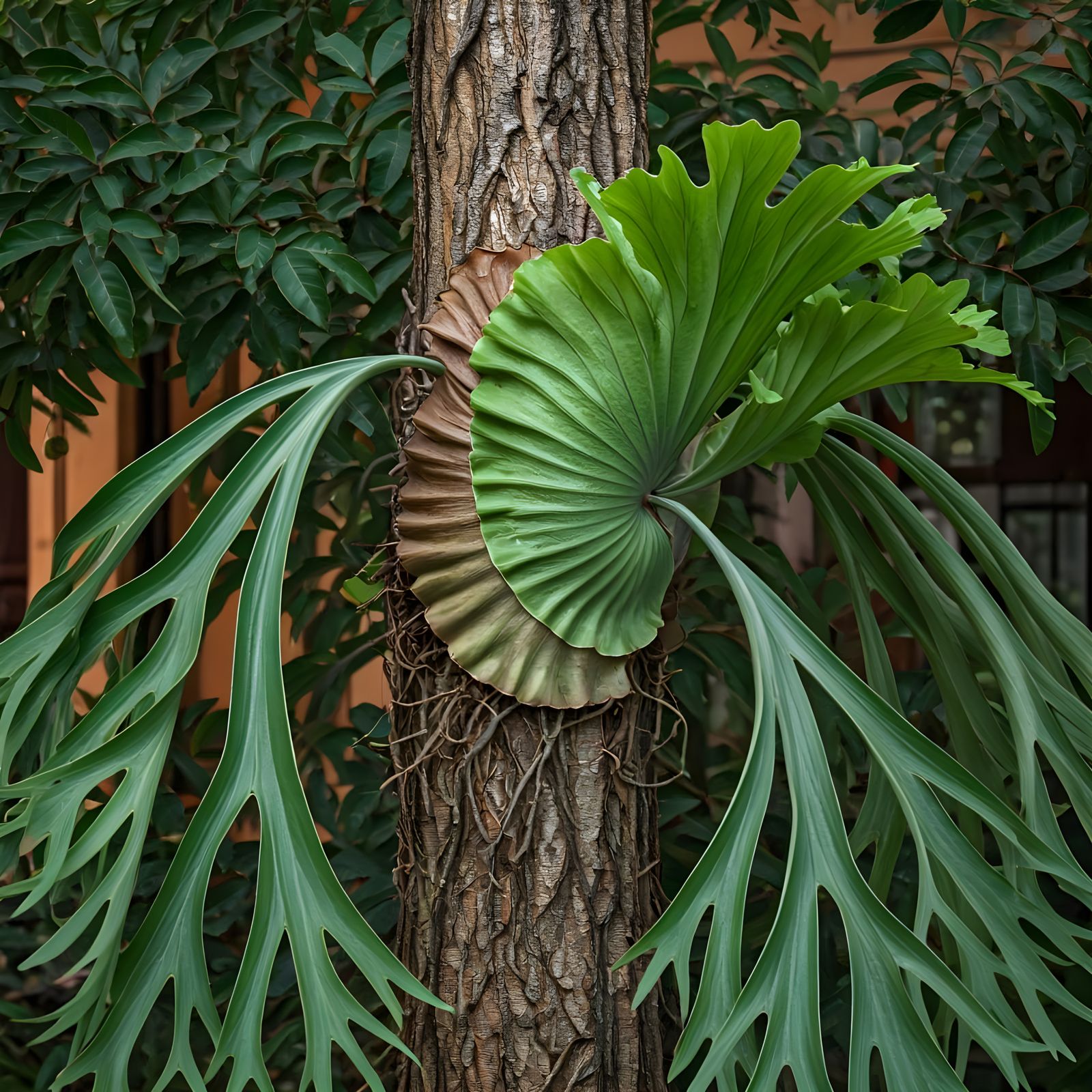 Deer Antler Plant Growing on Rambutan Tree