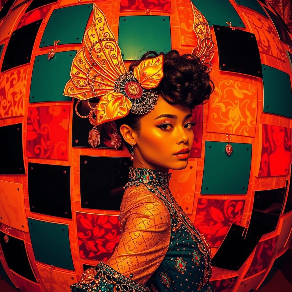 Opulent Gold and Silver Filigree with Soft Lighting