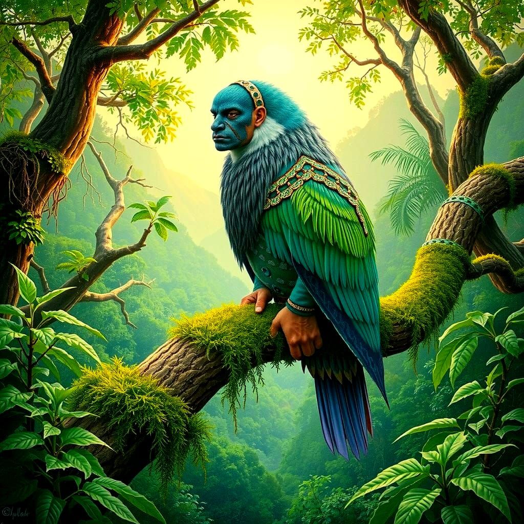 Colorful Kākāpō Portrait