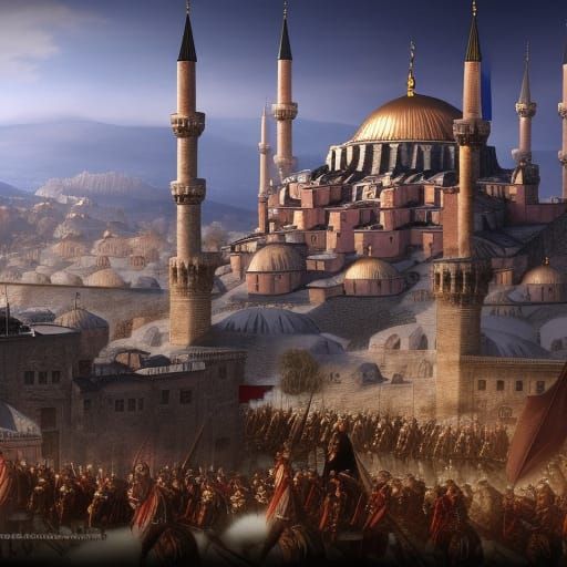 Ottoman Empire and Istanbul: A Detailed Matte Painting