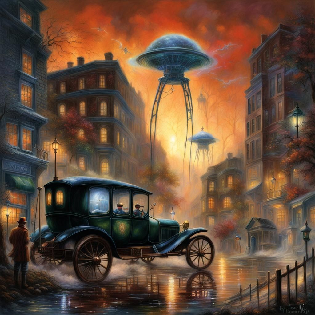 War of the Worlds in Ethereal Fantasy Style