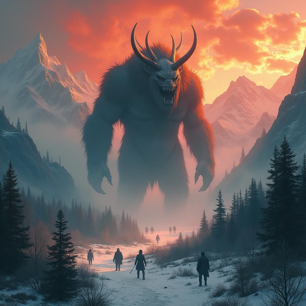 Colossal Gog and Magog Army in Mystical Forest