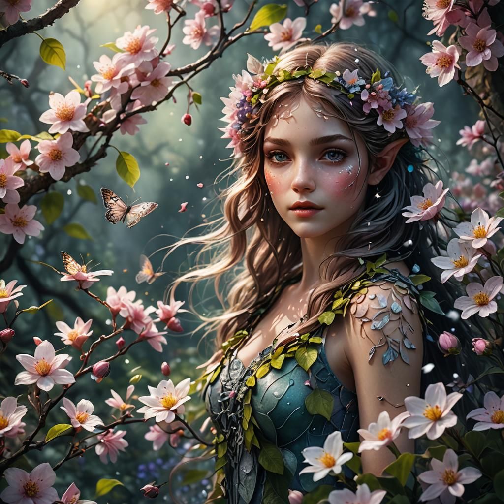 Delicate Spring Fairy in Macro Photography