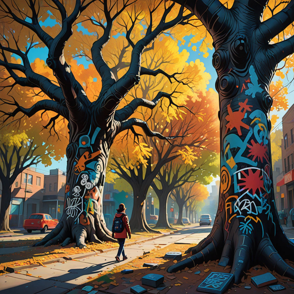 Vibrant Street Art Queen Unveiled in Swirling Colors